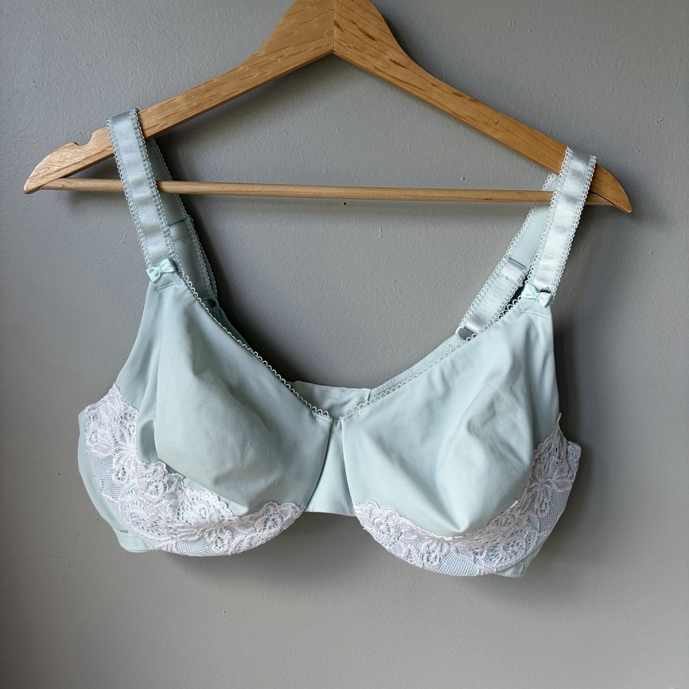 Olga Bra 40D Underwire Mint Green Women's Bra Adjustable Strap 35063